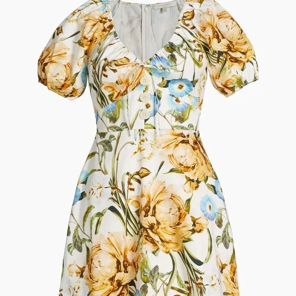 Favorite Daughter Yellow and Blue Floral Mini Dress - Picture 2 of 5